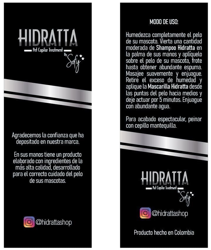 Shampoo Hidratante Hidratta 370ml – Nutrición y brillo para un pelaje perfecto